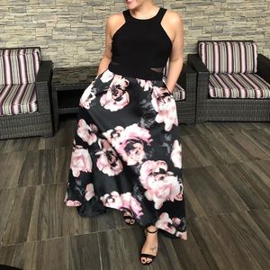 Formal dress with flower print